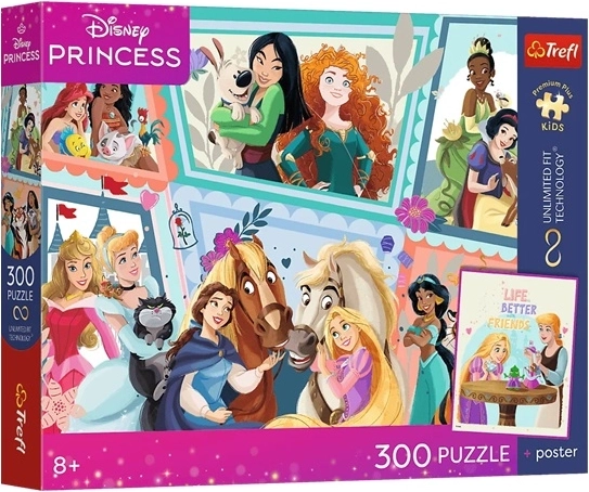 Trefl Disney Princess baile increíble – puzzle de 300 piezas + póster