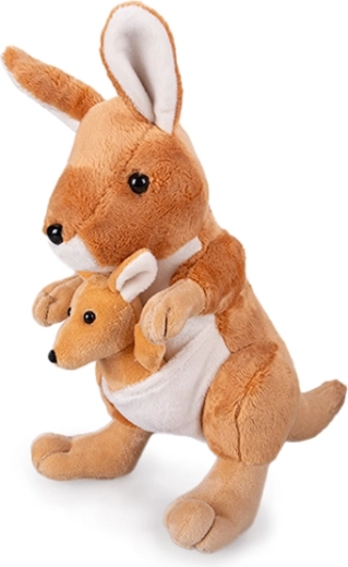 Canguro de peluche con cría 29 cm