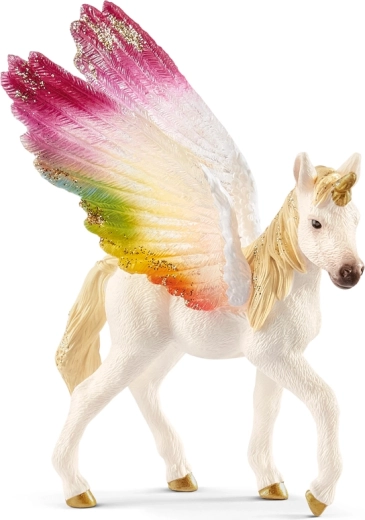 Potro de unicornio arcoíris con alas Schleich