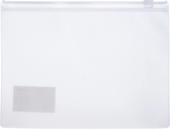 Carpeta transparente para documentos con cremallera