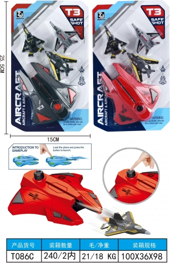 Set de cazas con hangar de lanzamiento