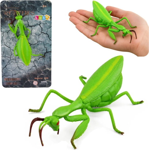 Figura realista de goma de mantis verde 18 cm