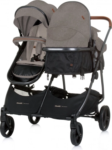 Cochecito Chipolino para gemelos Duo Smart Tiramisu 2en1