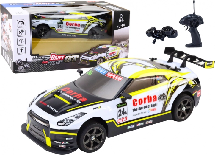 Coche Deportivo RC de Drift 1:16 con Ruedas Intercambiables
