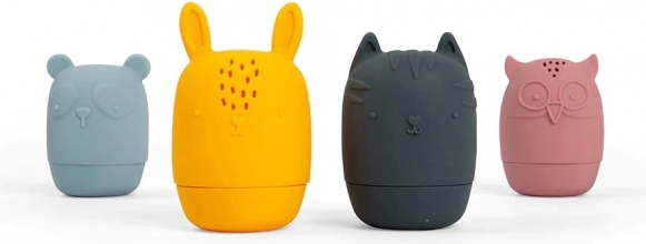 Animalitos de silicona para apretar para el baño infantil