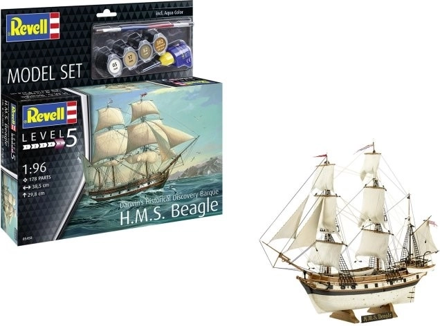 Modelo de plástico del barco H.M.S. Beagle