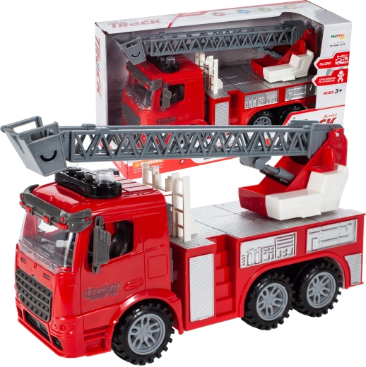 Camión de bomberos con escalera extensible