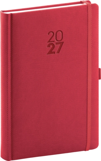 Agenda diaria Notique Diamante 2027 roja 15 × 21 cm