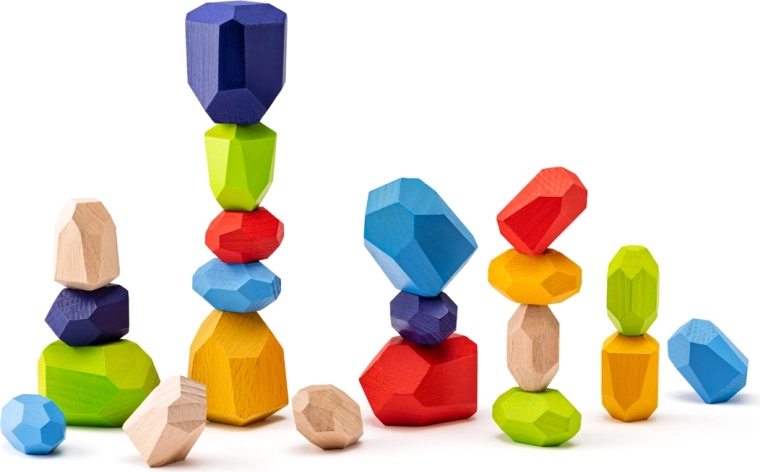 21 piezas de colores para el juego creativo