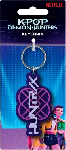 Llavero de PVC K‑POP Demon Hunters Huntrix – logo de la banda