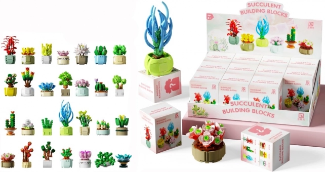 Sukulenta Kit de construcción Flor