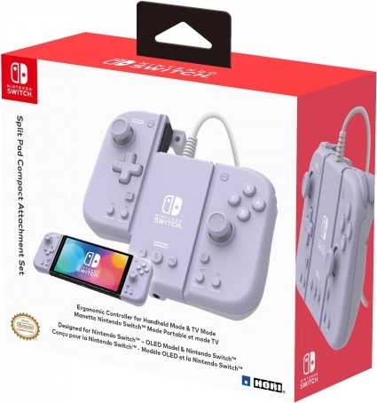Hori Split Pad Pro Attach Set – mando lavanda para Nintendo Switch