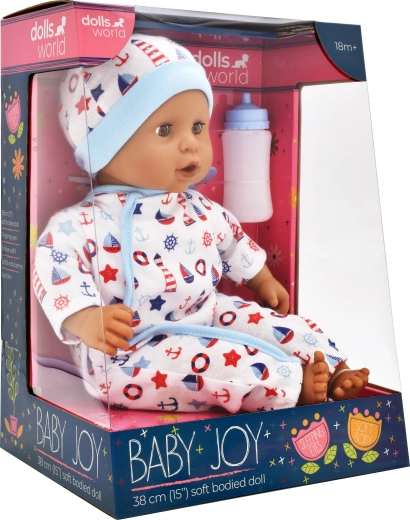 Bebé Dolls World Baby Joy Blue, 38 cm