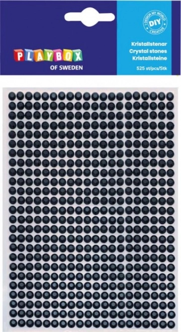 Piedras negras autoadhesivas PLAYBOX 5 mm, 525 uds.