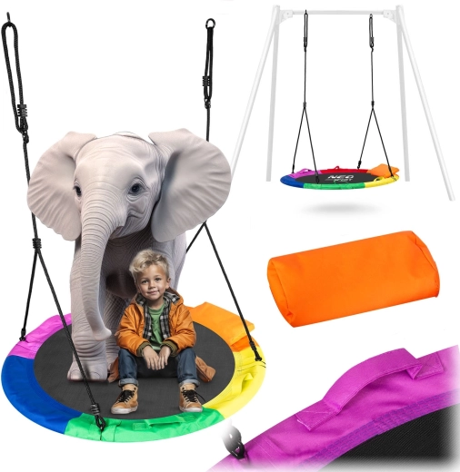 Neo-Sport Swingo XXL columpio nido multicolor 120 cm