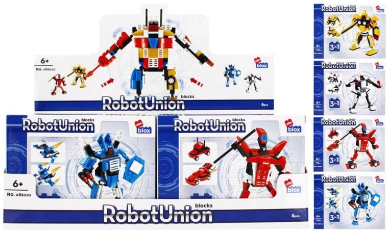 Juego de construcción robot guerrero 3 en 1 – 4 variantes, 6+