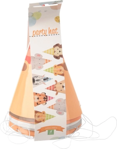 Sombreros de fiesta de papel Jungle (8 uds)