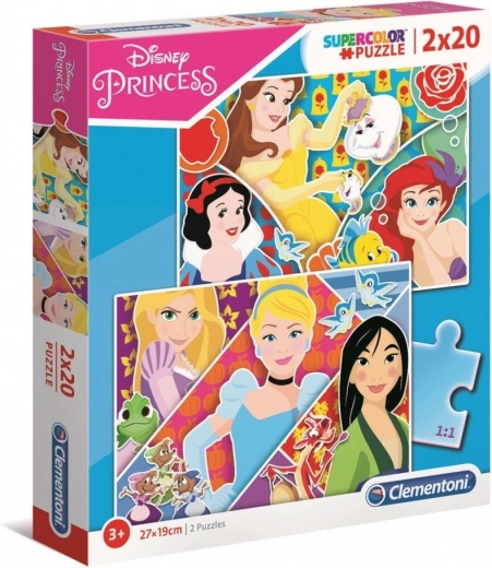 Puzle 2×20 piezas Super Color – princesas