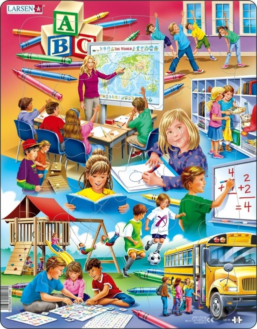 Puzzle LARSEN Escuela 33 piezas