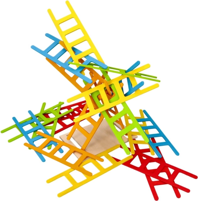 Juego de equilibrio de escaleras de madera de Goki