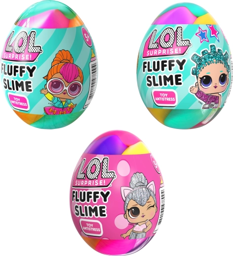 L.O.L. Surprise! slime espumoso antiestrés en huevo, 140 ml - 1 unidad