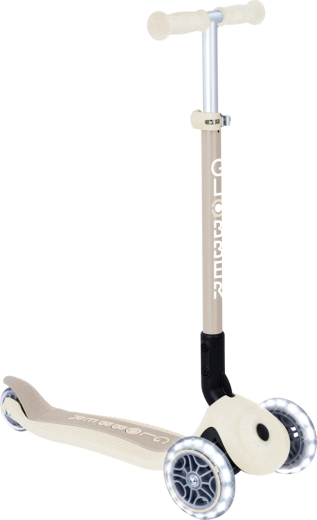 Patinete infantil plegable Globber primo con ruedas LED eco, coconut