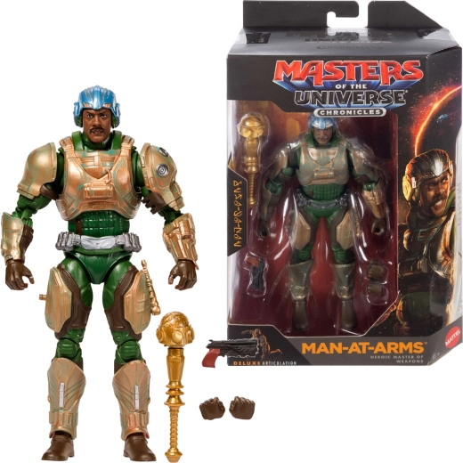 Figura Mattel Masters of the Universe Chronicles Man-at-Arms 17 cm con accesorios