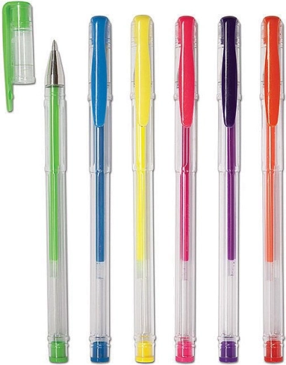 Bolígrafos de gel neón, set de 6 uds. CONCORDE