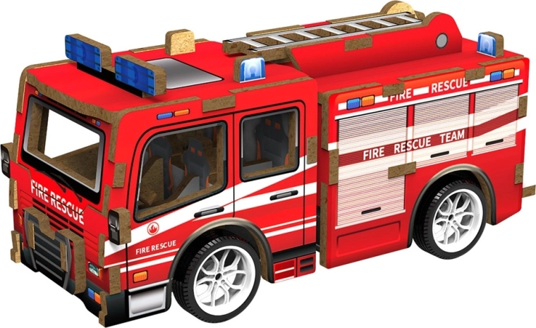2Kids Toys rompecabezas 3D de madera coche de bomberos