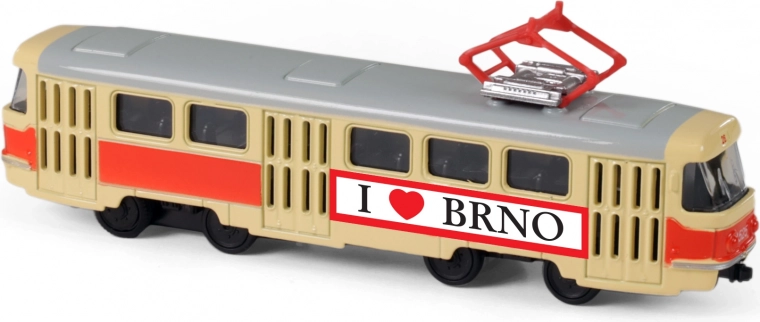 Tranvía retro metálico BRNO 16 cm 1:87