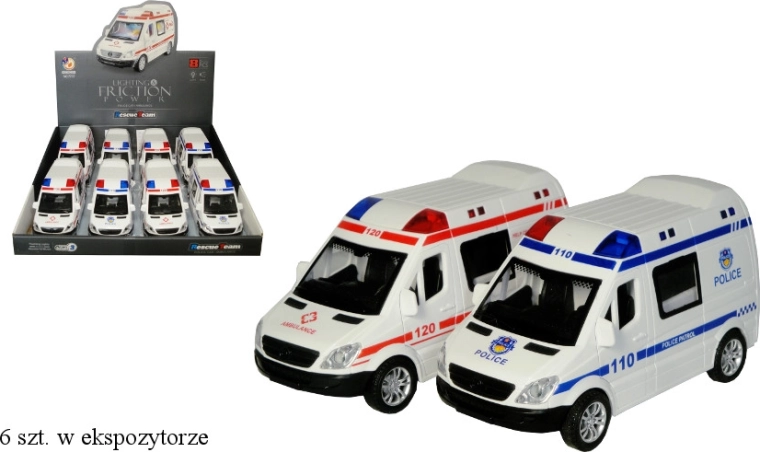 Ambulancia con luz y sonido - 1 pieza