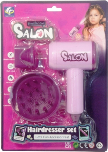 Set de peluquería con secador y accesorios intercambiables