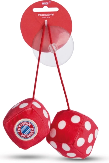 Nici Green dados de peluche para coche FC Bayern München 4 cm