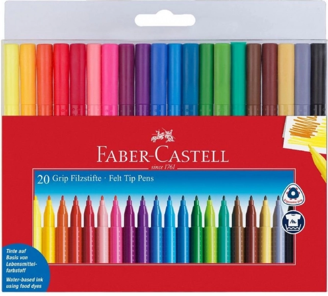 Rotuladores Faber-Castell Grip, set de 20 unidades