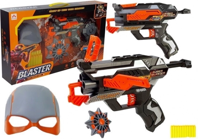 Set de bláster de espuma con máscara y dardos