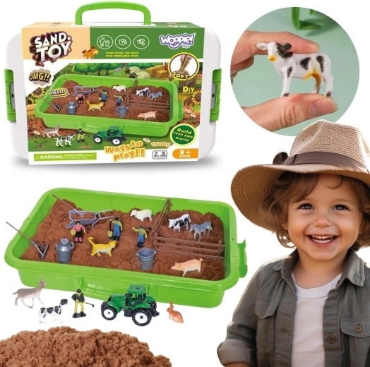Woopie Arena cinética granja en maletín con tractor y animalitos