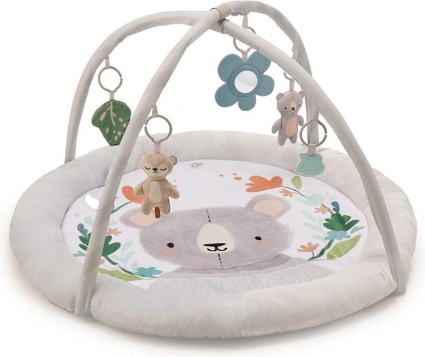 Alfombra de juego Kinderkraft con arco Cozyplay, gris claro