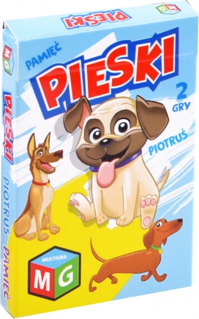 Juego de cartas Tres en raya Memoria Perritos