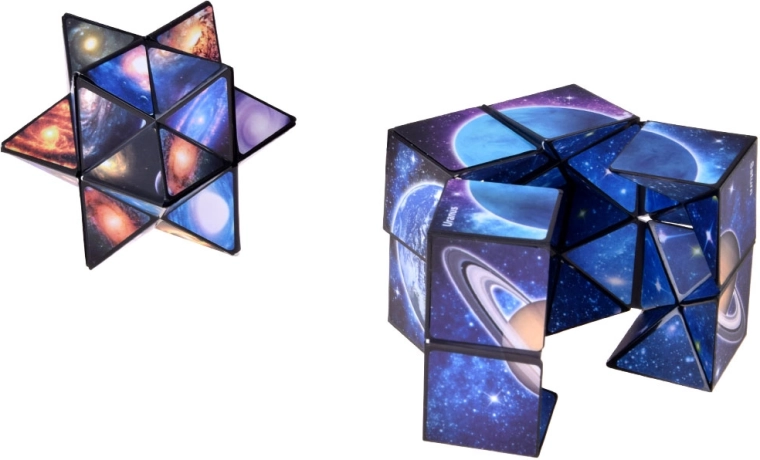 2 en 1: cubo y estrella 3D