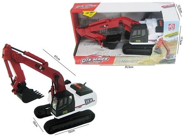 Excavadora infantil Hau18 con luz y sonido, 16 cm
