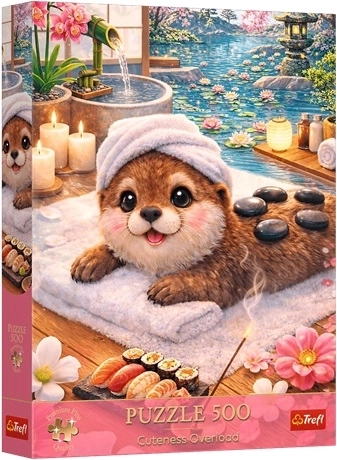 Trefl puzzle 500 Premium Plus adorable nutria en el spa