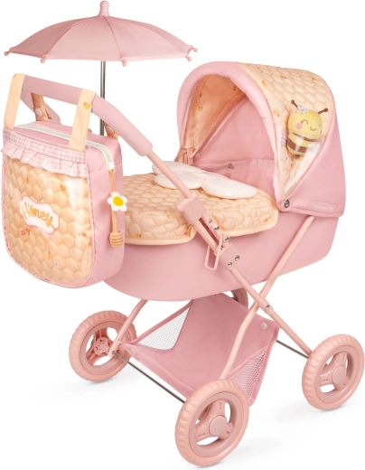 DeCuevas cochecito plegable para muñecas con capota y bolsa Honey 2026 – 60 cm