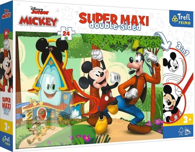 Puzzle Super Maxi 24 piezas Casa alegre y amigos MICKEY