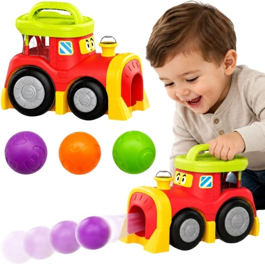 Woopie baby tren interactivo con pelotas que saltan