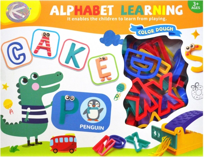 Masa para modelar (plastilina) – letras - 1 pieza