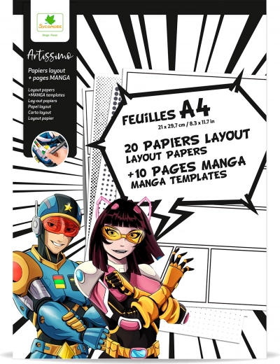 Artissimo - Papeles A4 para dibujo Manga con texturas