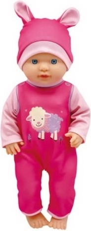 Muñeca bebé de 40 cm con pelele rosa Madej