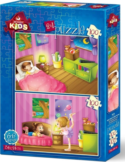 Puzzle Merienda y ensayo de ballet 2×100 piezas
