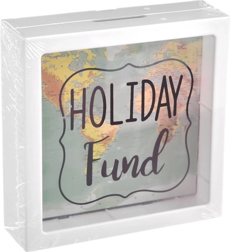 Hucha UH con motivo de mapa Holiday 15 × 5 × 15 cm