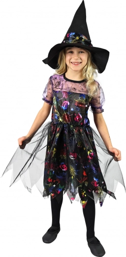 Disfraz infantil de bruja colorido – talla M
